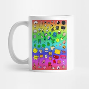 BFDI All Characters (Rainbow) Mug